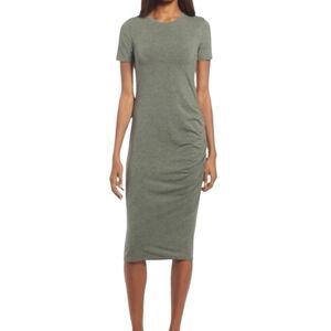 Nordstrom Treasure & Bond Side Ruched Body-Con Dress Green Size Medium